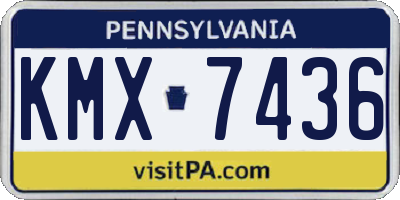 PA license plate KMX7436