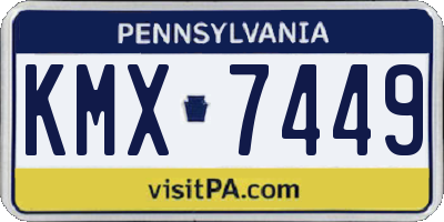 PA license plate KMX7449