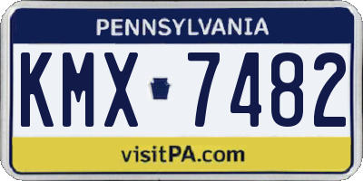 PA license plate KMX7482