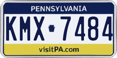 PA license plate KMX7484