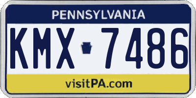 PA license plate KMX7486