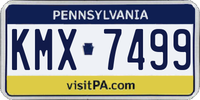 PA license plate KMX7499