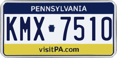 PA license plate KMX7510