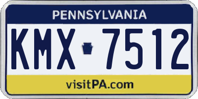 PA license plate KMX7512