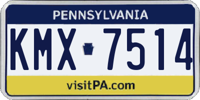 PA license plate KMX7514