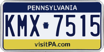 PA license plate KMX7515