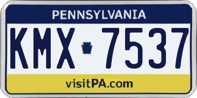 PA license plate KMX7537