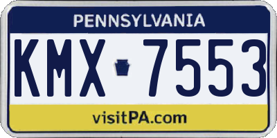 PA license plate KMX7553