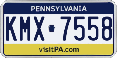 PA license plate KMX7558