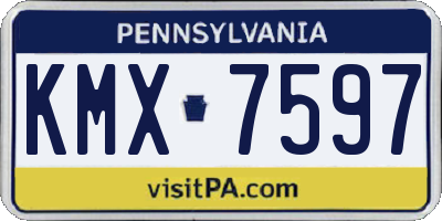 PA license plate KMX7597