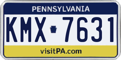 PA license plate KMX7631