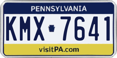 PA license plate KMX7641