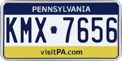 PA license plate KMX7656