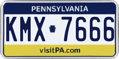 PA license plate KMX7666