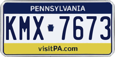 PA license plate KMX7673