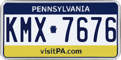 PA license plate KMX7676