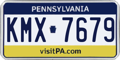 PA license plate KMX7679