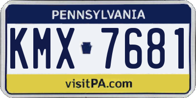 PA license plate KMX7681