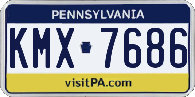 PA license plate KMX7686