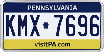 PA license plate KMX7696