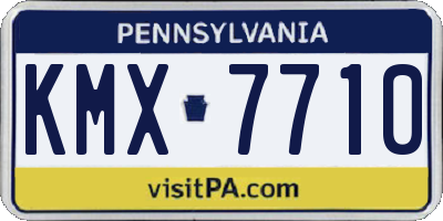 PA license plate KMX7710