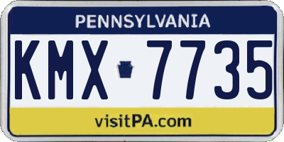 PA license plate KMX7735
