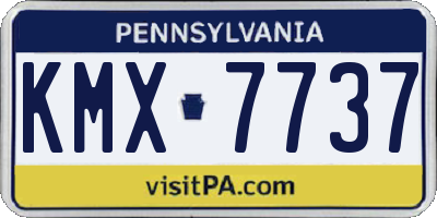 PA license plate KMX7737