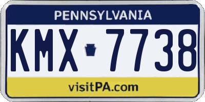 PA license plate KMX7738