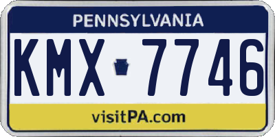 PA license plate KMX7746