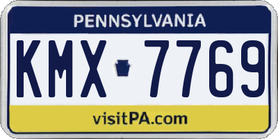 PA license plate KMX7769
