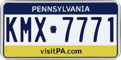 PA license plate KMX7771
