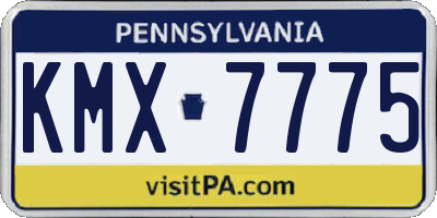 PA license plate KMX7775