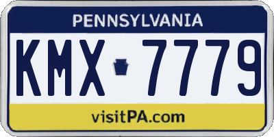PA license plate KMX7779