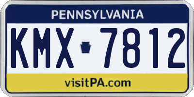 PA license plate KMX7812