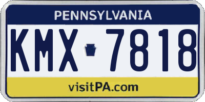 PA license plate KMX7818