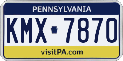 PA license plate KMX7870