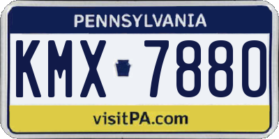 PA license plate KMX7880