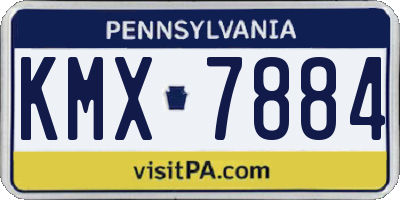 PA license plate KMX7884