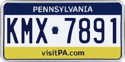 PA license plate KMX7891
