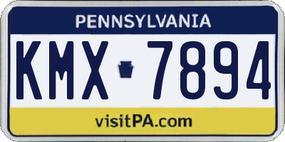 PA license plate KMX7894