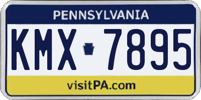 PA license plate KMX7895