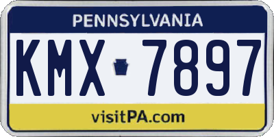 PA license plate KMX7897