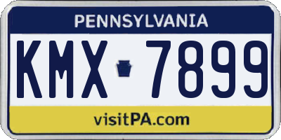 PA license plate KMX7899
