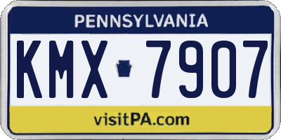 PA license plate KMX7907