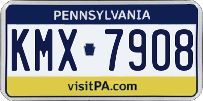 PA license plate KMX7908