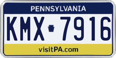 PA license plate KMX7916