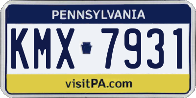 PA license plate KMX7931