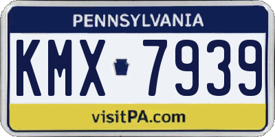 PA license plate KMX7939