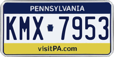PA license plate KMX7953