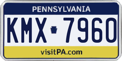 PA license plate KMX7960